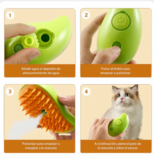 CEPILLO DE VAPOR PARA MASCOTAS 🐱🐶 | ENVÍO GRATIS